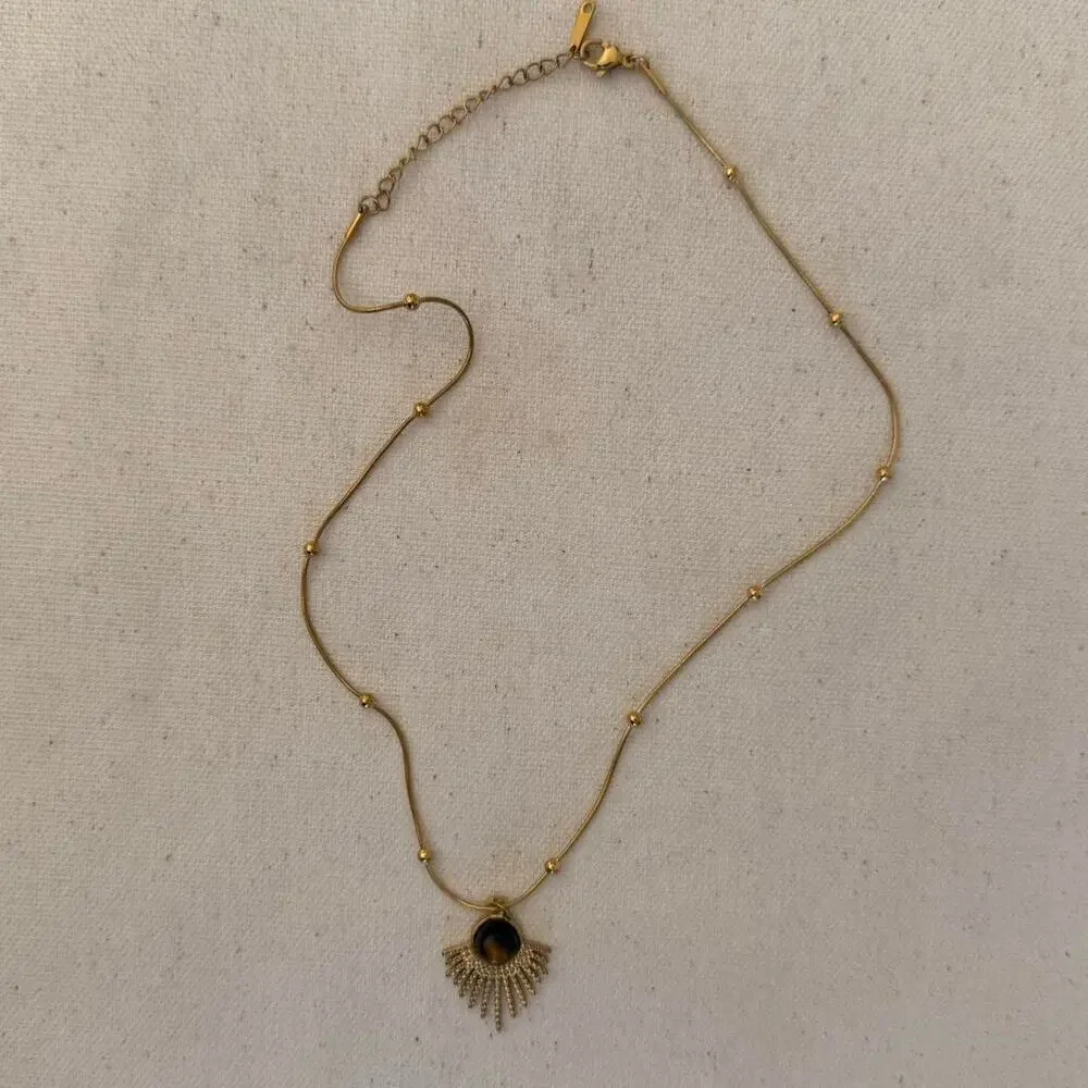 Y2k simple gold dark brown